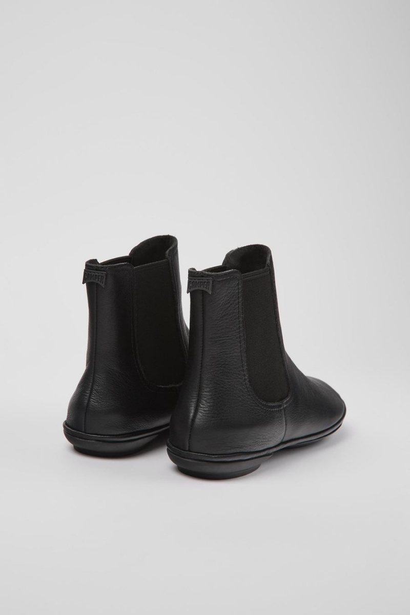 Botas Camper Right Cuero Ankle Mujer Negras | OPRCV-3146