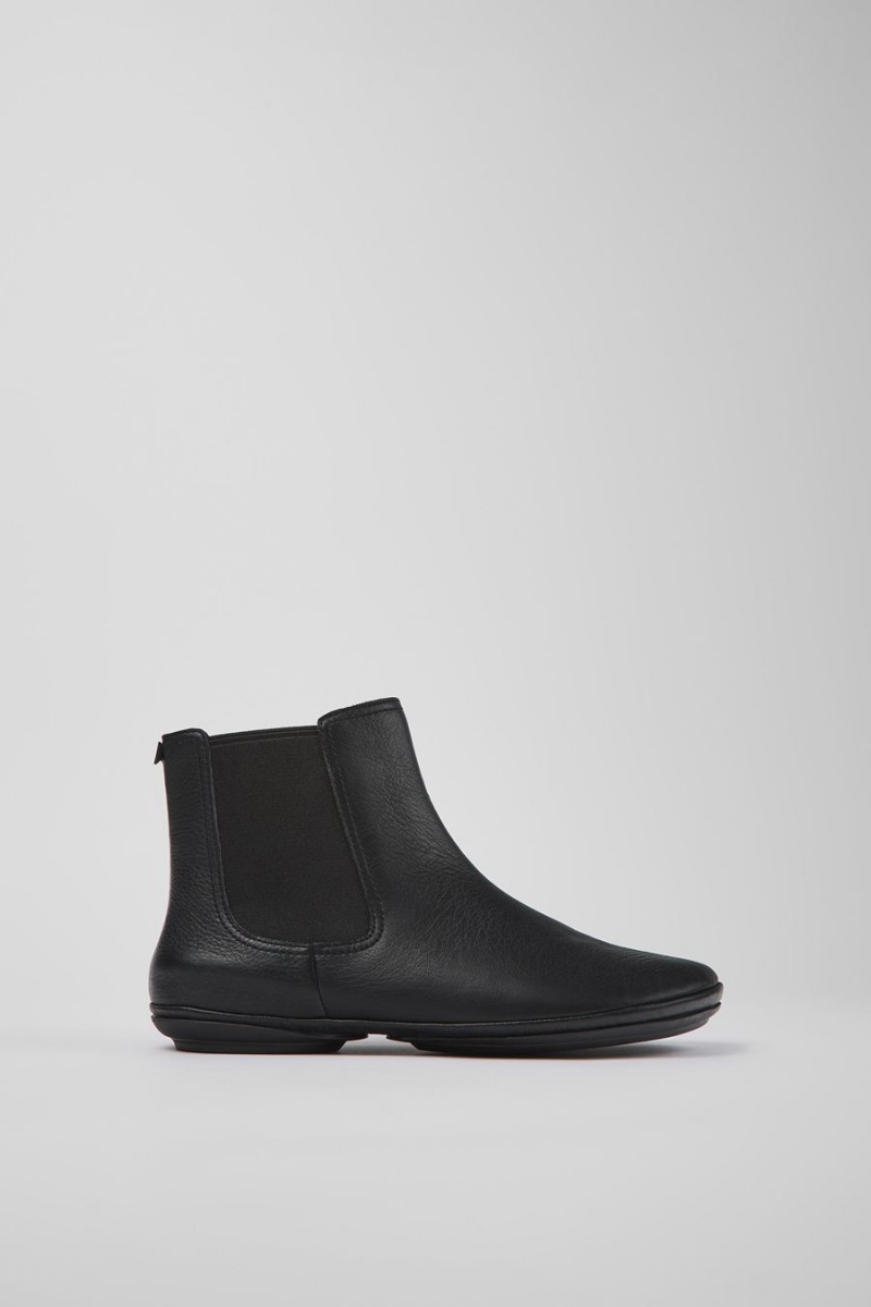 Botas Camper Right Cuero Ankle Mujer Negras | OPRCV-3146
