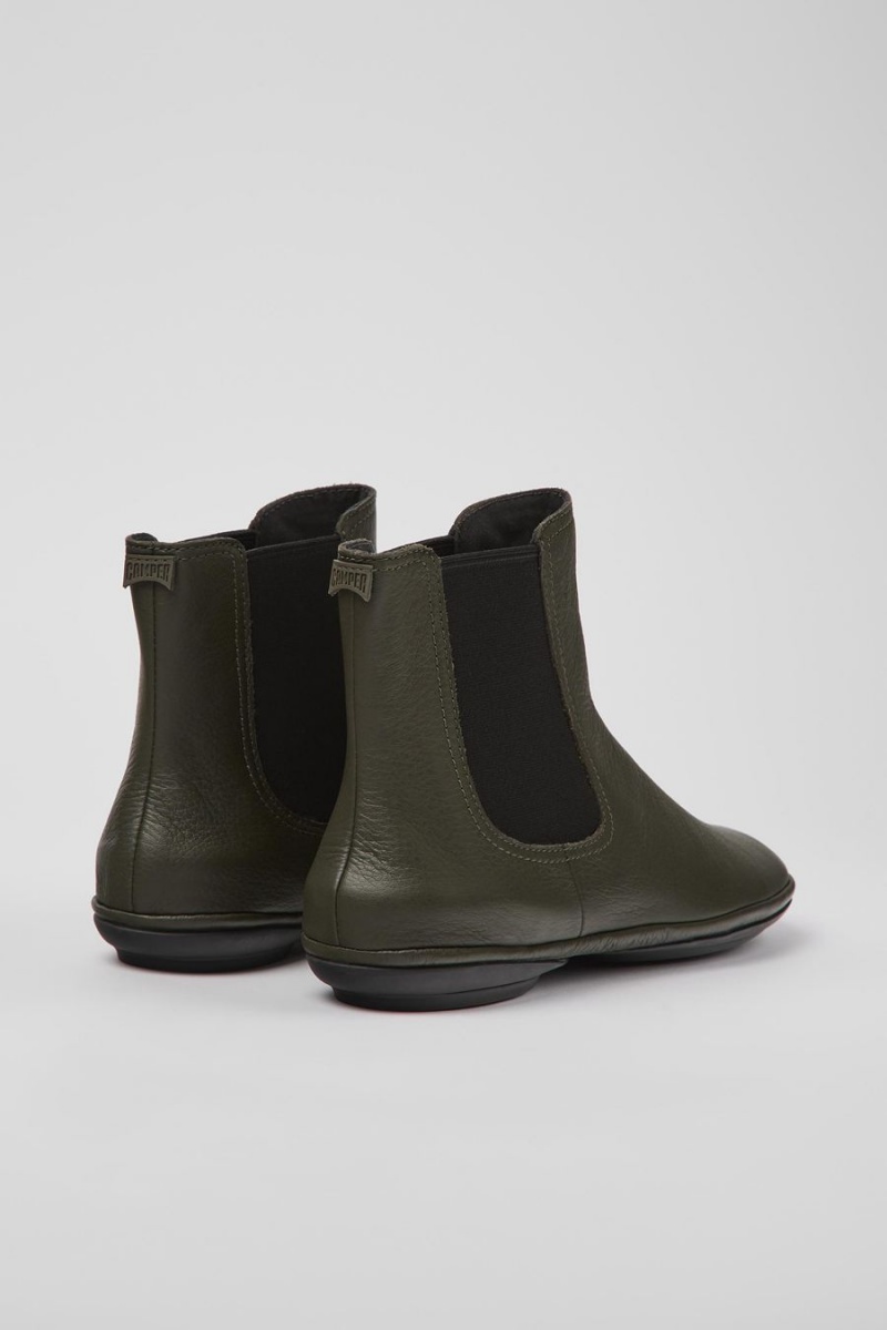 Botas Camper Right Cuero Ankle Mujer Verde | JTEHZ-1093