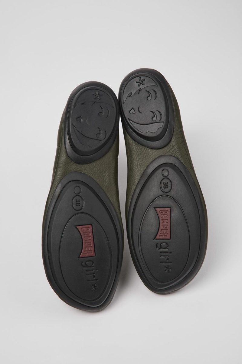 Botas Camper Right Cuero Ankle Mujer Verde | JTEHZ-1093
