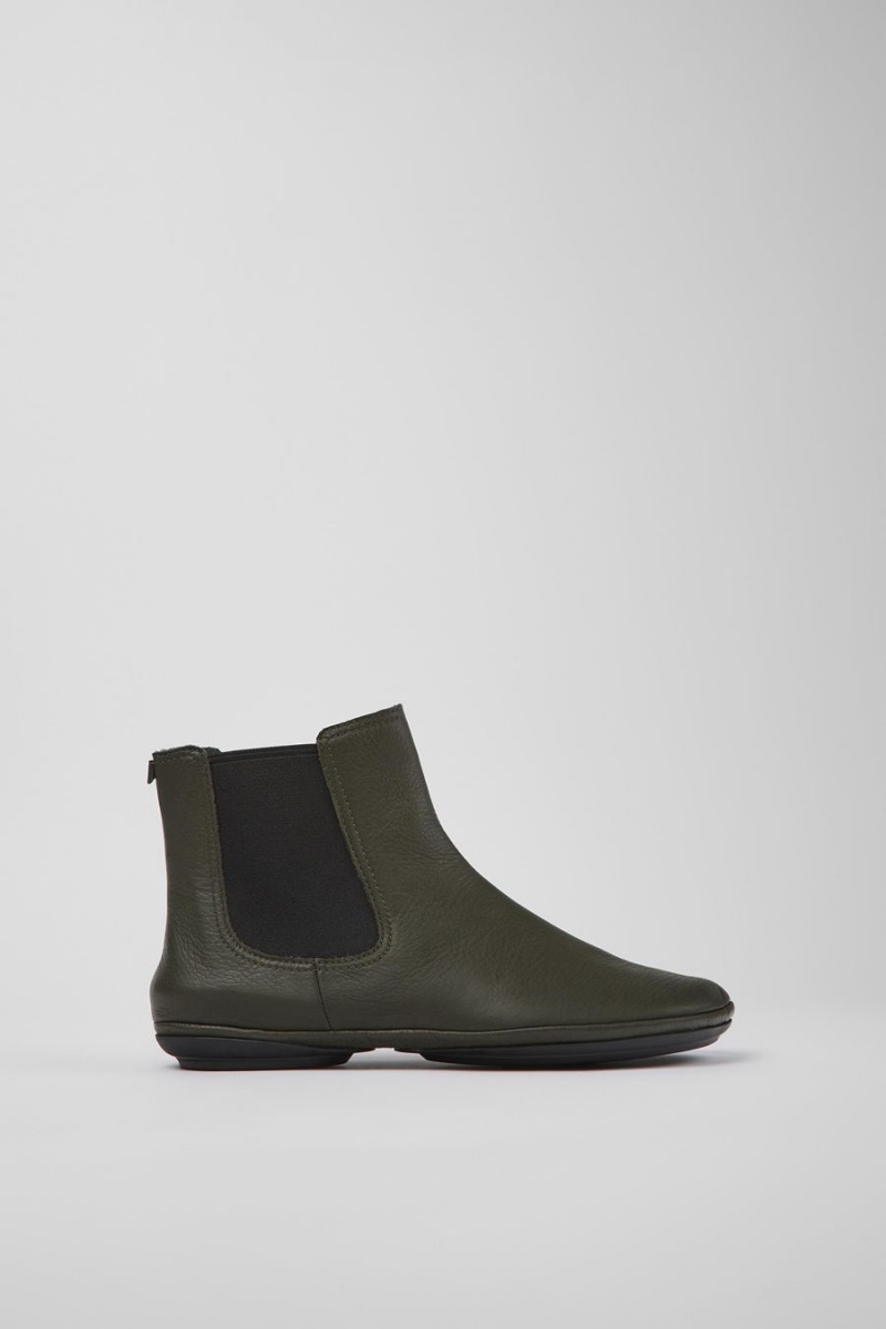 Botas Camper Right Cuero Ankle Mujer Verde | JTEHZ-1093