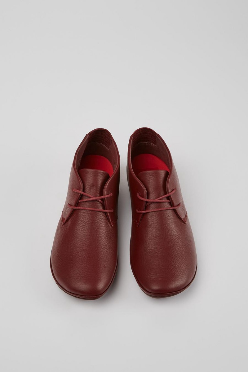 Botas Camper Right Cuero Mujer Burdeos | EPCVI-3902