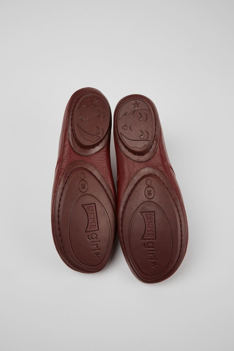 Botas Camper Right Cuero Mujer Burdeos | EPCVI-3902