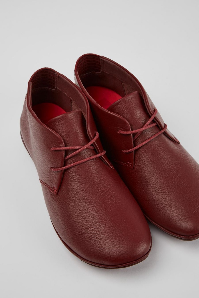 Botas Camper Right Cuero Mujer Burdeos | EPCVI-3902