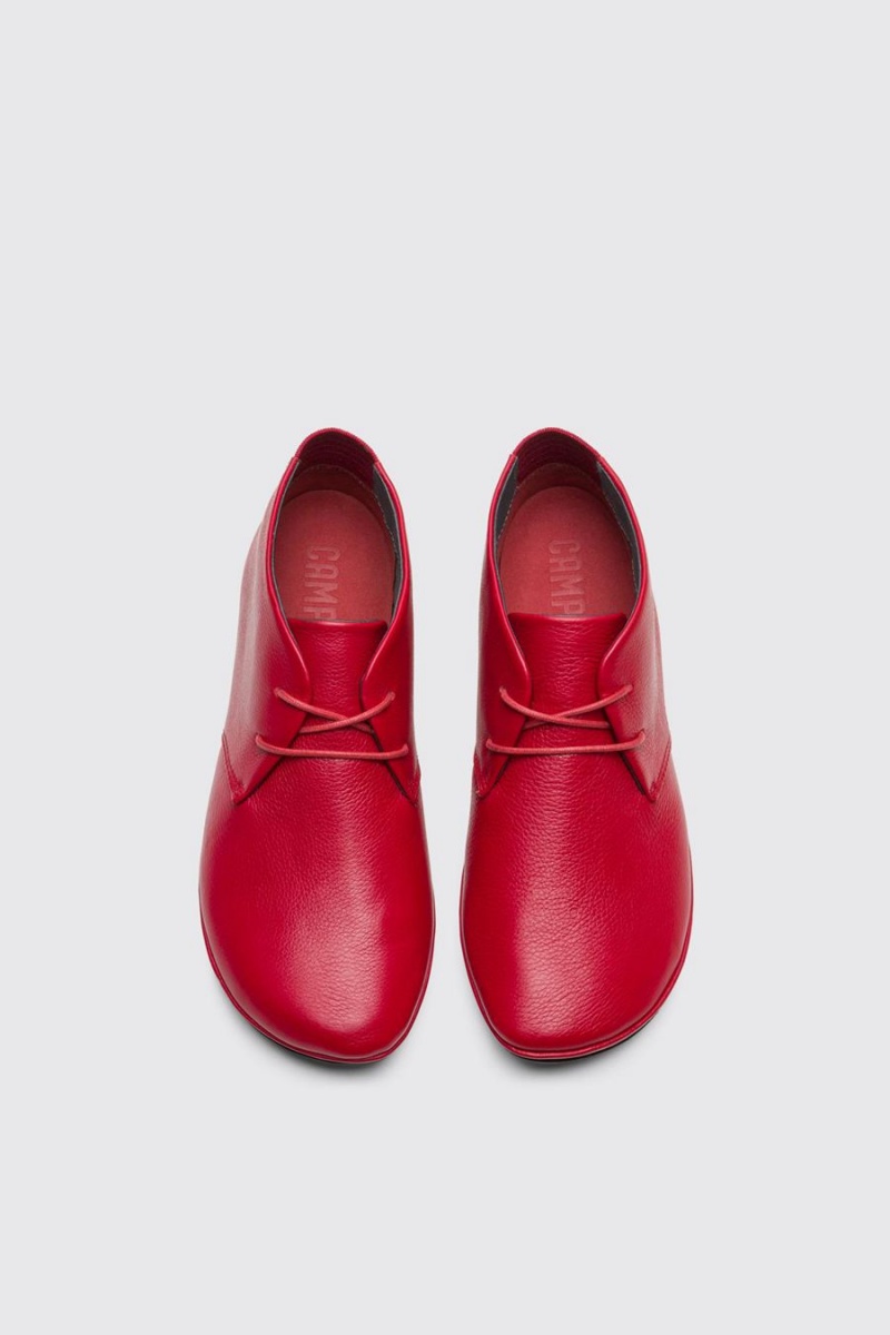 Botas Camper Right Encaje Up Ankle Mujer Rojas | MBYNI-6475