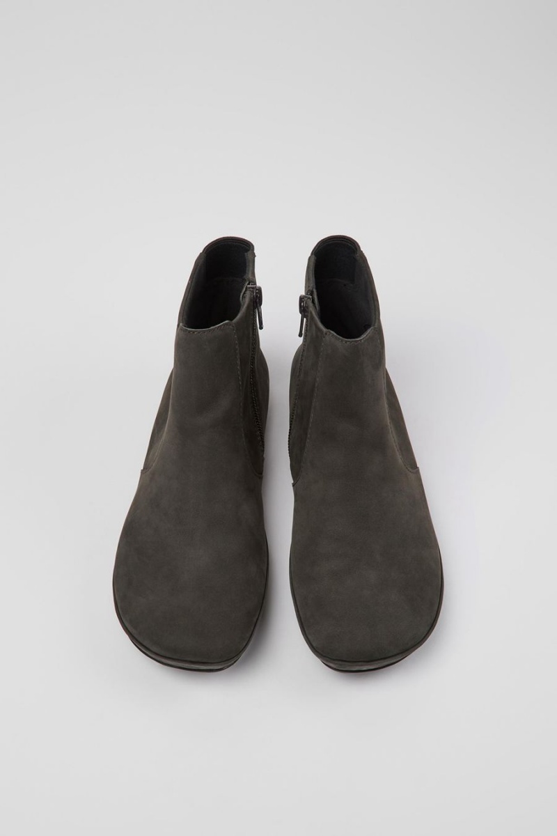 Botas Camper Right Nubuck Ankle Mujer Gris | HOKXI-6051