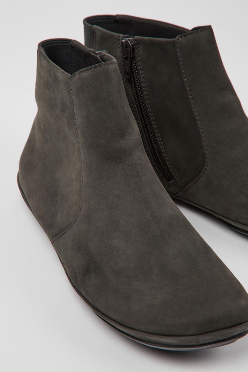 Botas Camper Right Nubuck Ankle Mujer Gris | HOKXI-6051