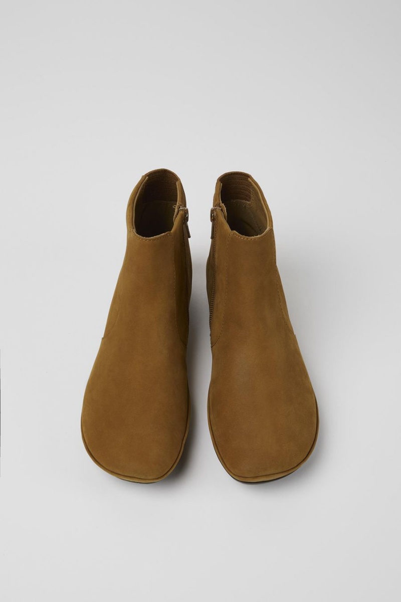 Botas Camper Right Nubuck Ankle Mujer Marrones | FHQZM-0819
