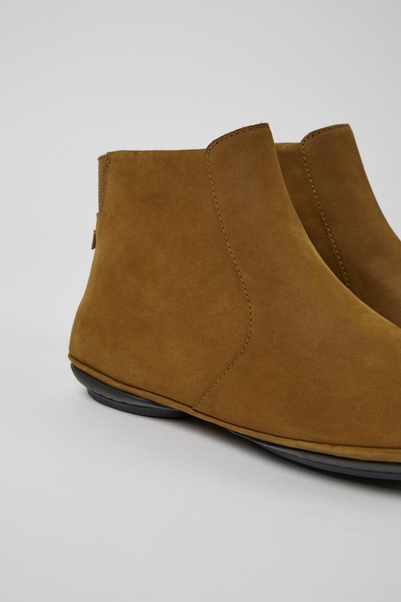 Botas Camper Right Nubuck Ankle Mujer Marrones | FHQZM-0819