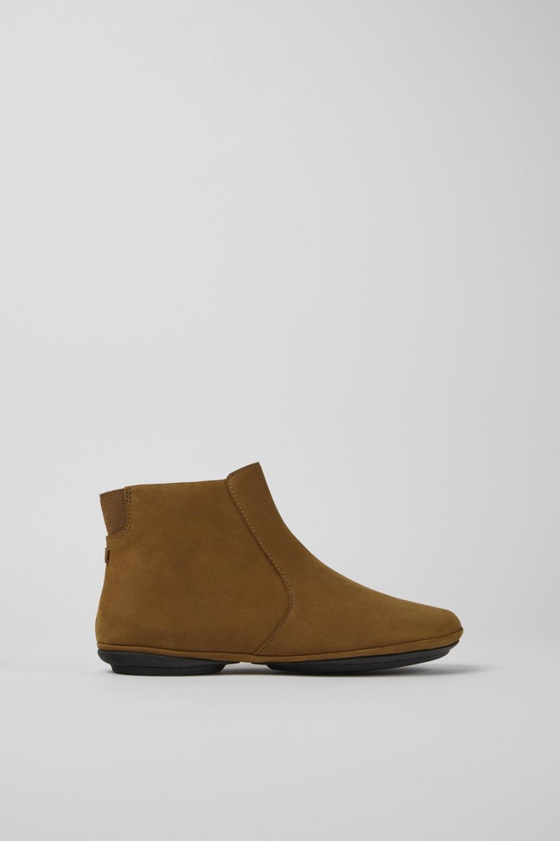 Botas Camper Right Nubuck Ankle Mujer Marrones | FHQZM-0819