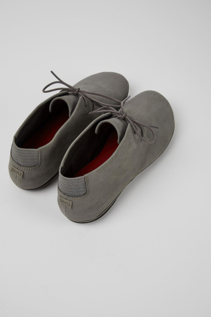Botas Camper Right Nubuck Mujer Gris | EDVUH-8042