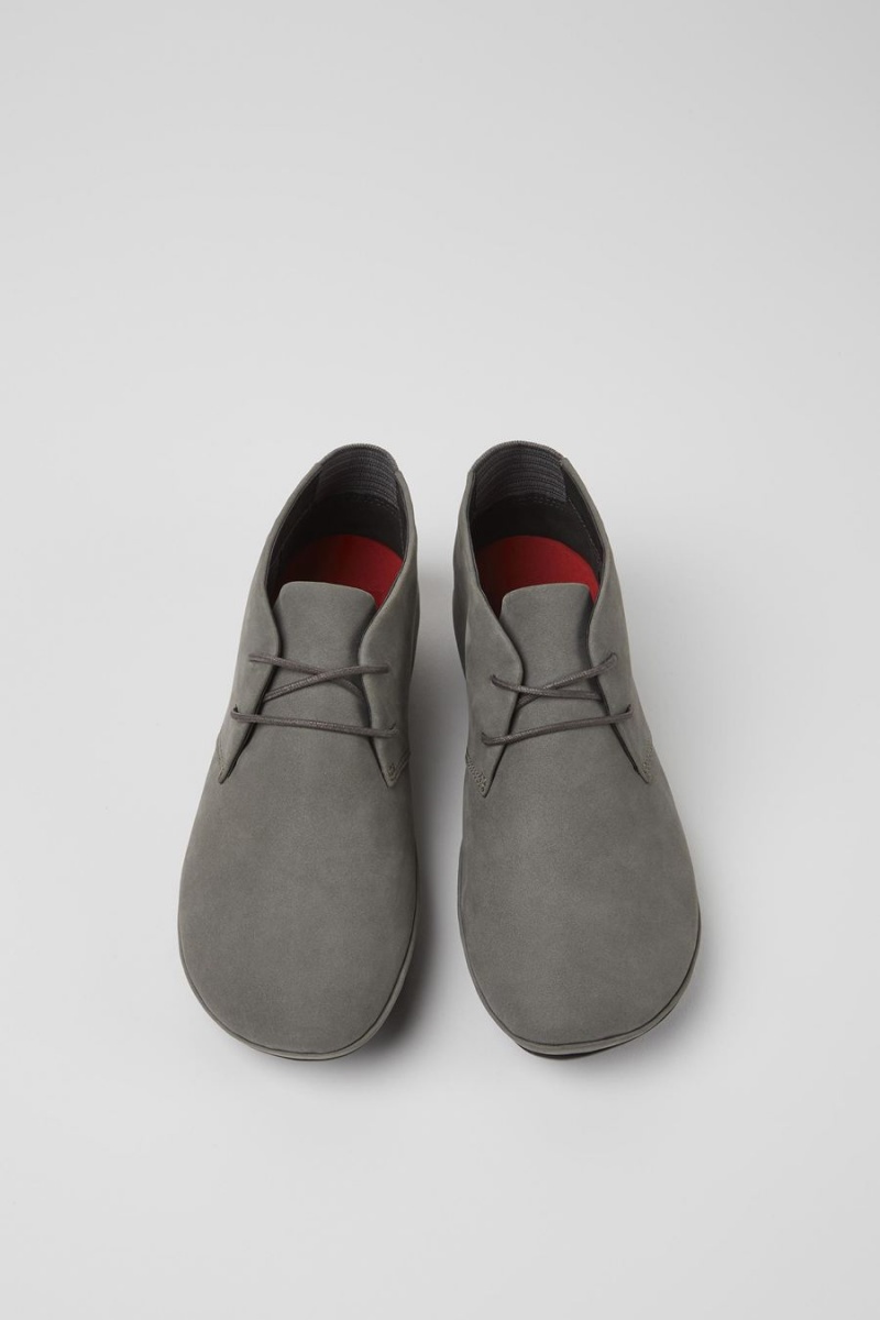 Botas Camper Right Nubuck Mujer Gris | EDVUH-8042