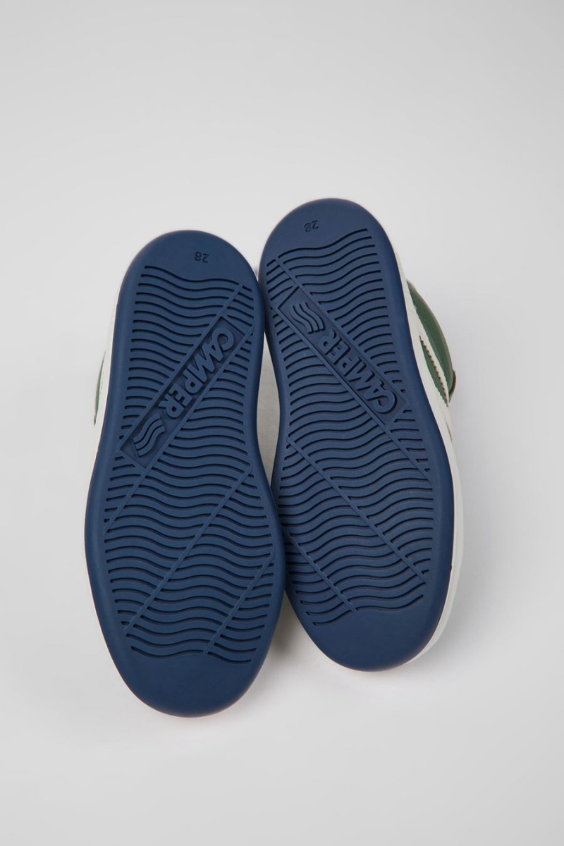 Botas Camper Runner Cuero Ankle Niño Verde | CXOUL-2375