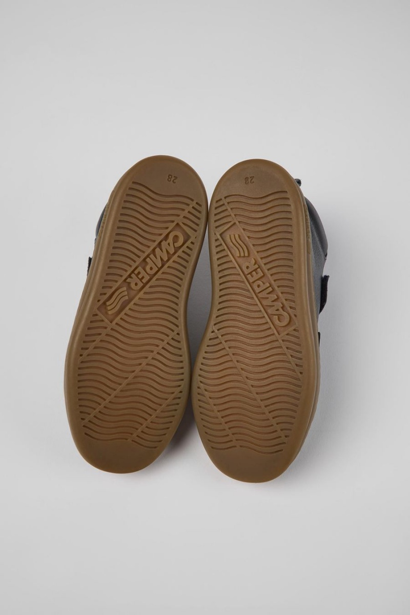 Botas Camper Runner Cuero Textil Ankle Niño Azul Marino | CUFRG-7651