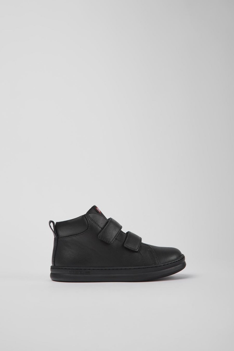 Botas Camper Runner Cuero Textil Ankle Niño Negras | CWTRG-2816