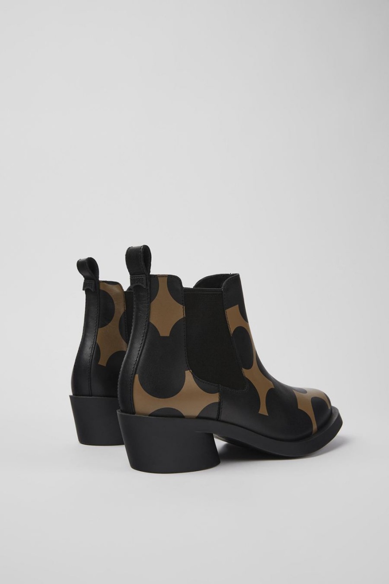 Botas Camper Twins Cuero Ankle Mujer Negras | ZFPRO-1324