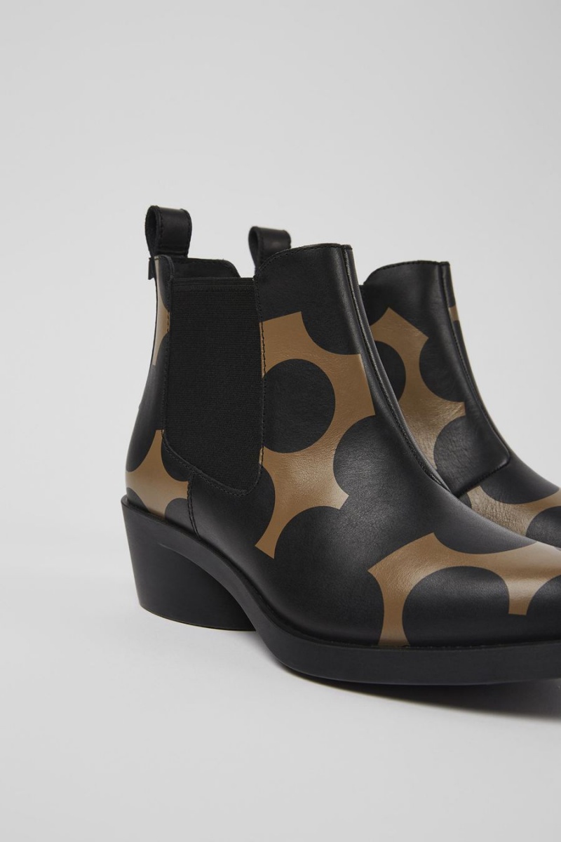 Botas Camper Twins Cuero Ankle Mujer Negras | ZFPRO-1324