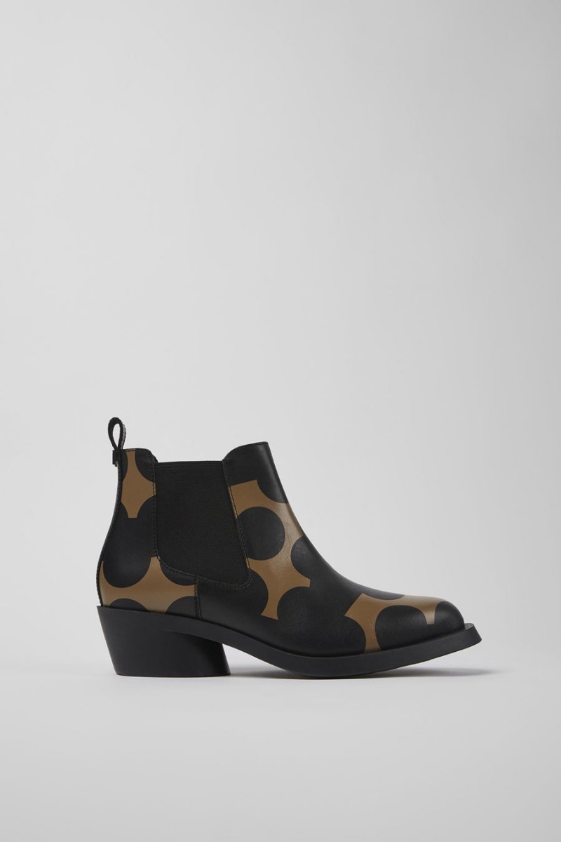 Botas Camper Twins Cuero Ankle Mujer Negras | ZFPRO-1324