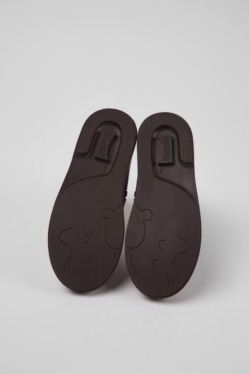 Botas Camper Twins Cuero Ankle Niña Burdeos | WXKYZ-8394