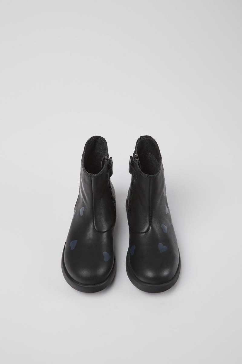 Botas Camper Twins Cuero Ankle Niña Negras | PIZCQ-7596