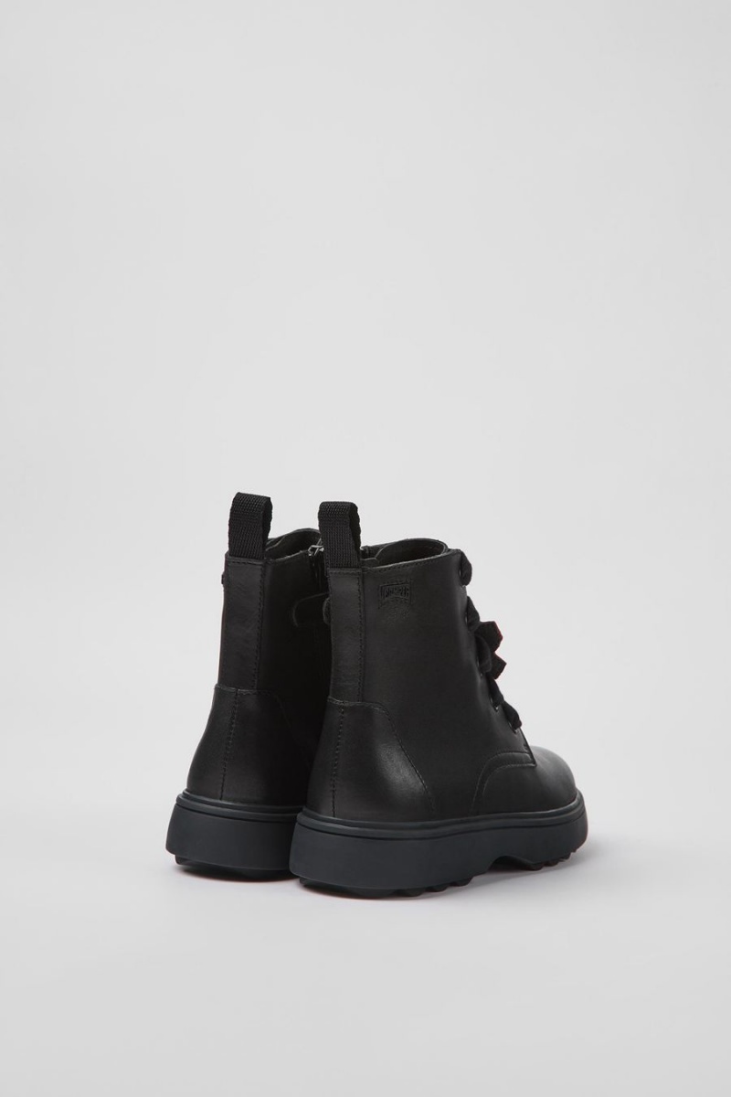 Botas Camper Twins Cuero Ankle Niña Negras | NJLGM-9516