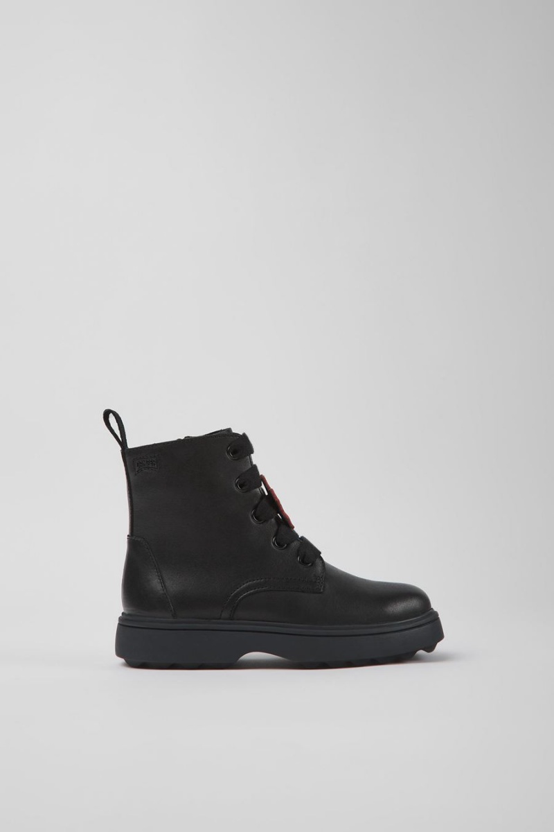 Botas Camper Twins Cuero Ankle Niña Negras | NJLGM-9516
