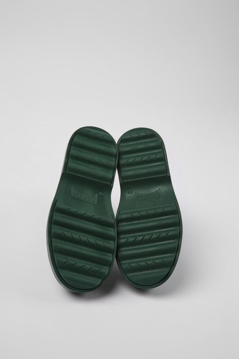 Botas Camper Twins Cuero Ankle Niña Verde | CVQPS-7612