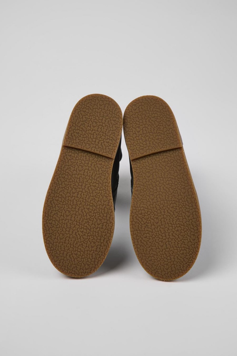 Botas Camper Twins Cuero Niña Negras | STKXV-2051