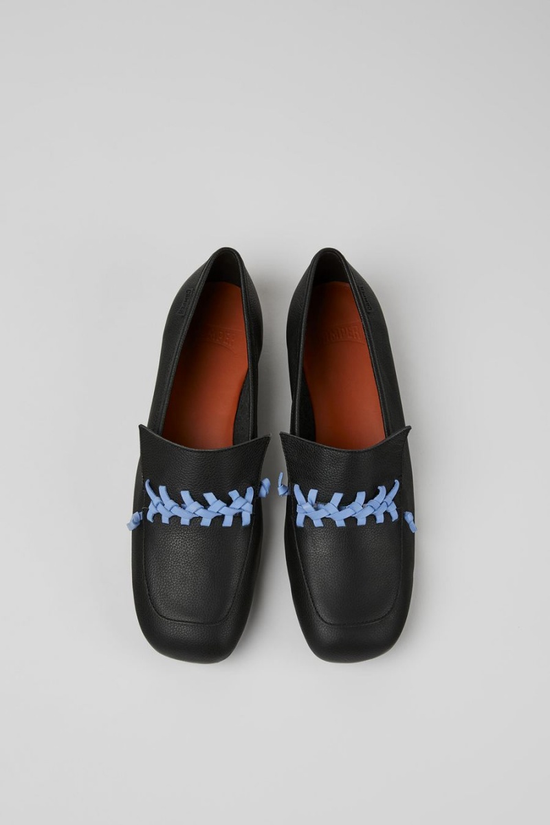Mocasines Camper Casi Myra Cuero Mujer Negras | OMGZI-1958