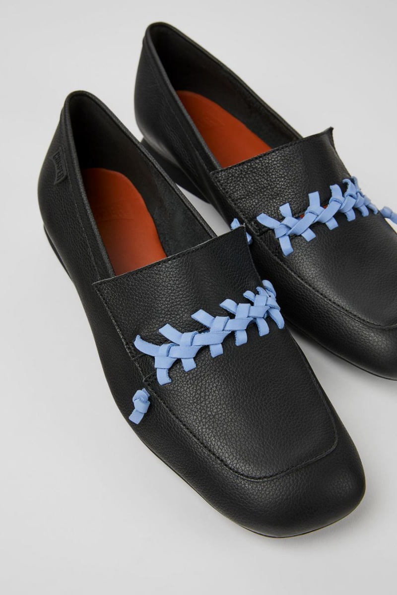 Mocasines Camper Casi Myra Cuero Mujer Negras | OMGZI-1958