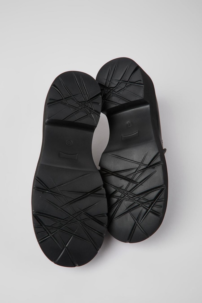 Mocasines Camper Milah Cuero Mujer Negras | NUCKH-5971