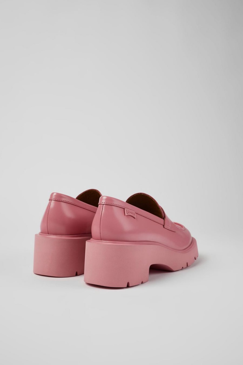Mocasines Camper Milah Cuero Mujer Rosas | KLUIO-7591