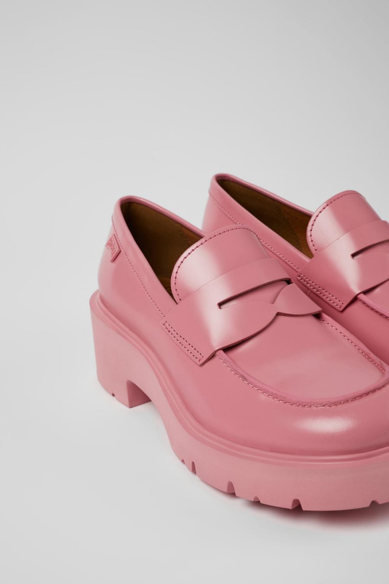 Mocasines Camper Milah Cuero Mujer Rosas | KLUIO-7591