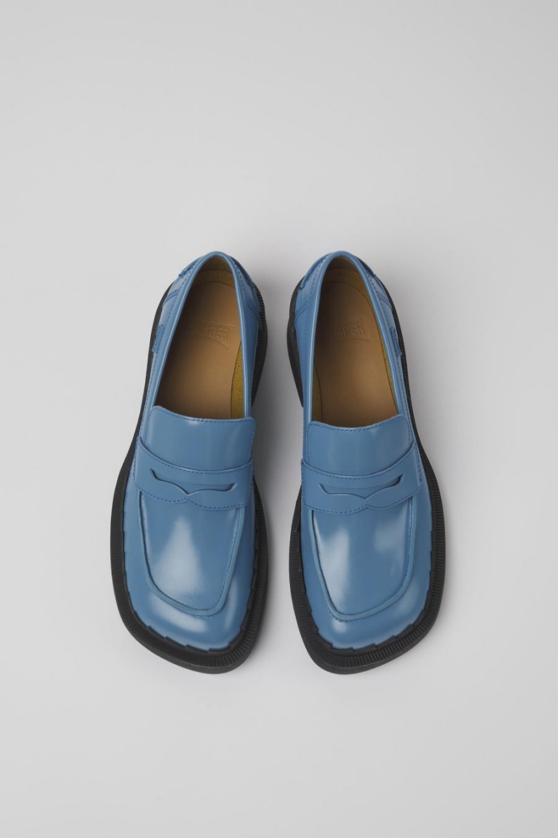 Mocasines Camper Taylor Cuero Mujer Azules | WTSVE-0154