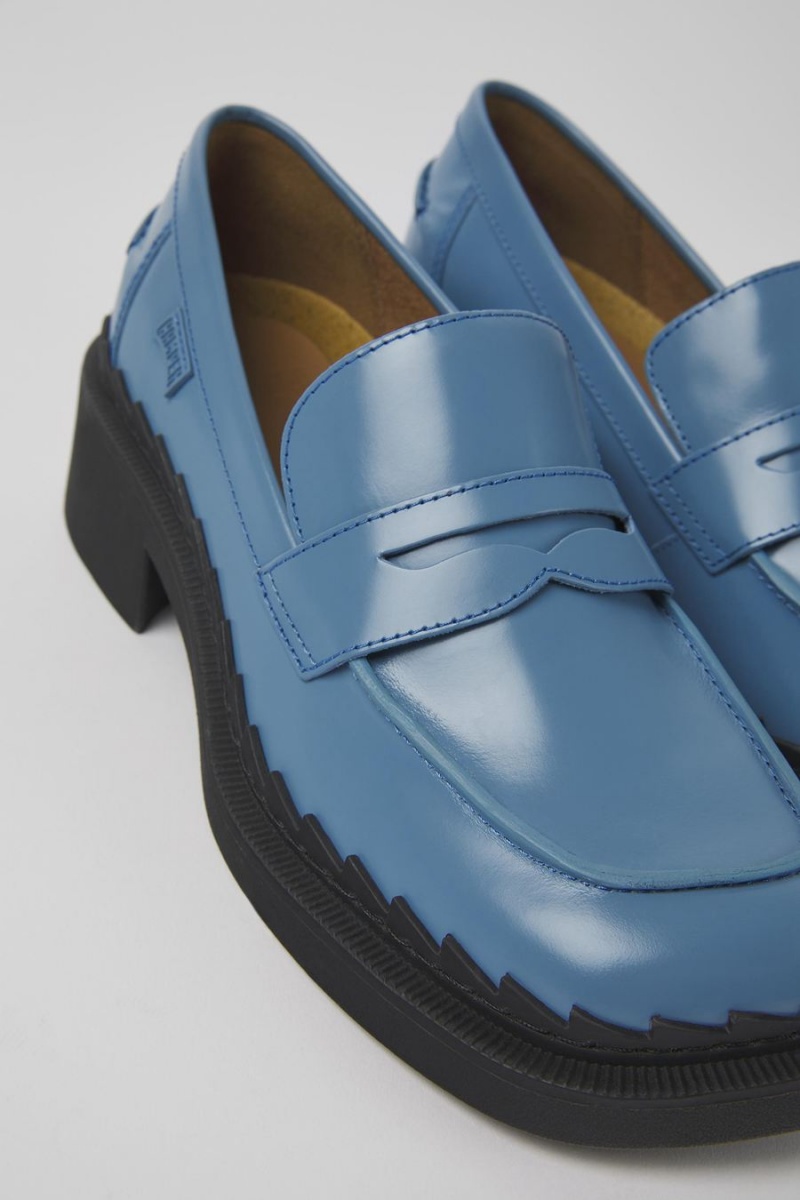 Mocasines Camper Taylor Cuero Mujer Azules | WTSVE-0154