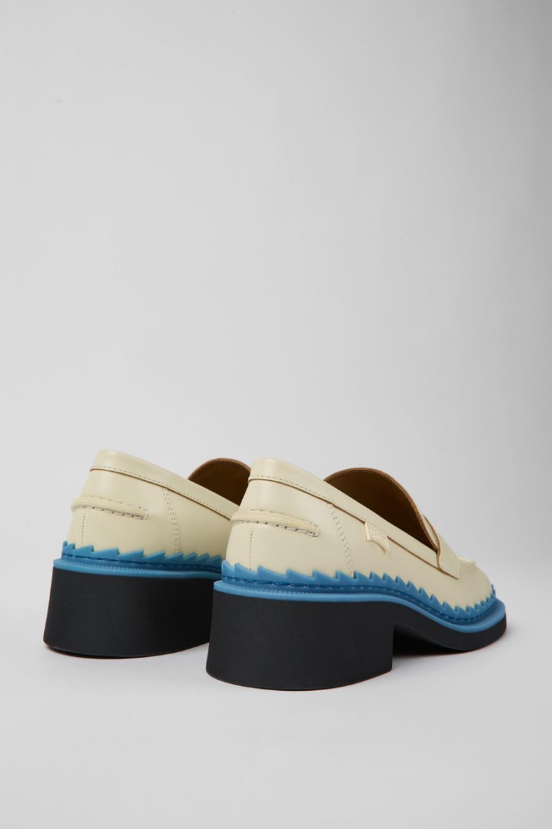 Mocasines Camper Taylor Cuero Mujer Blancas | EMIBY-6850