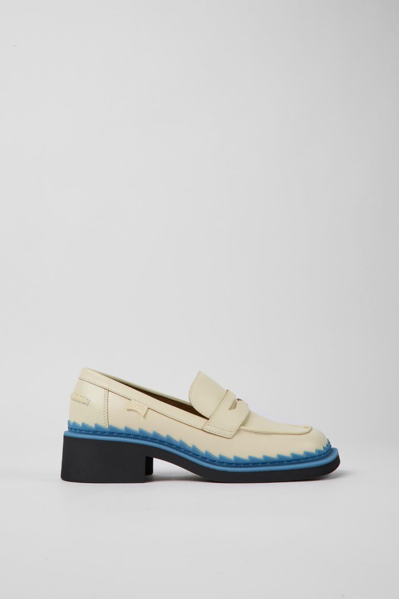 Mocasines Camper Taylor Cuero Mujer Blancas | EMIBY-6850