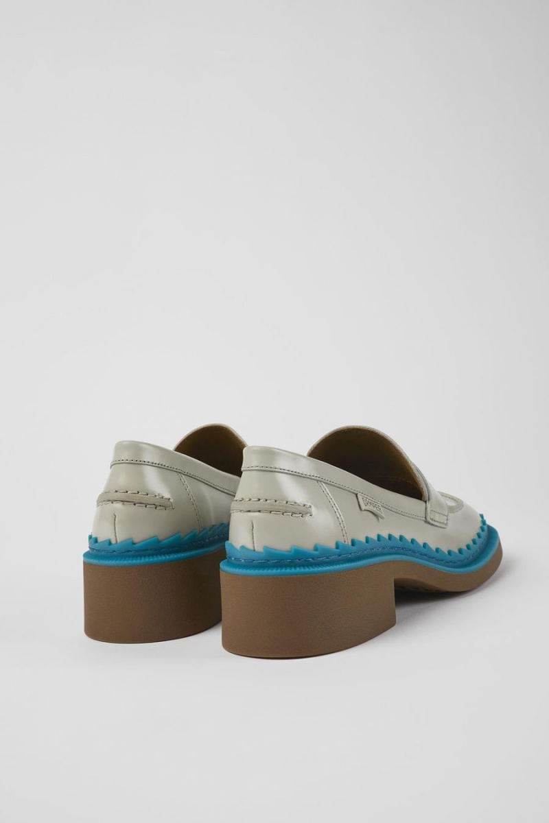 Mocasines Camper Taylor Cuero Mujer Gris | ZURWM-9854