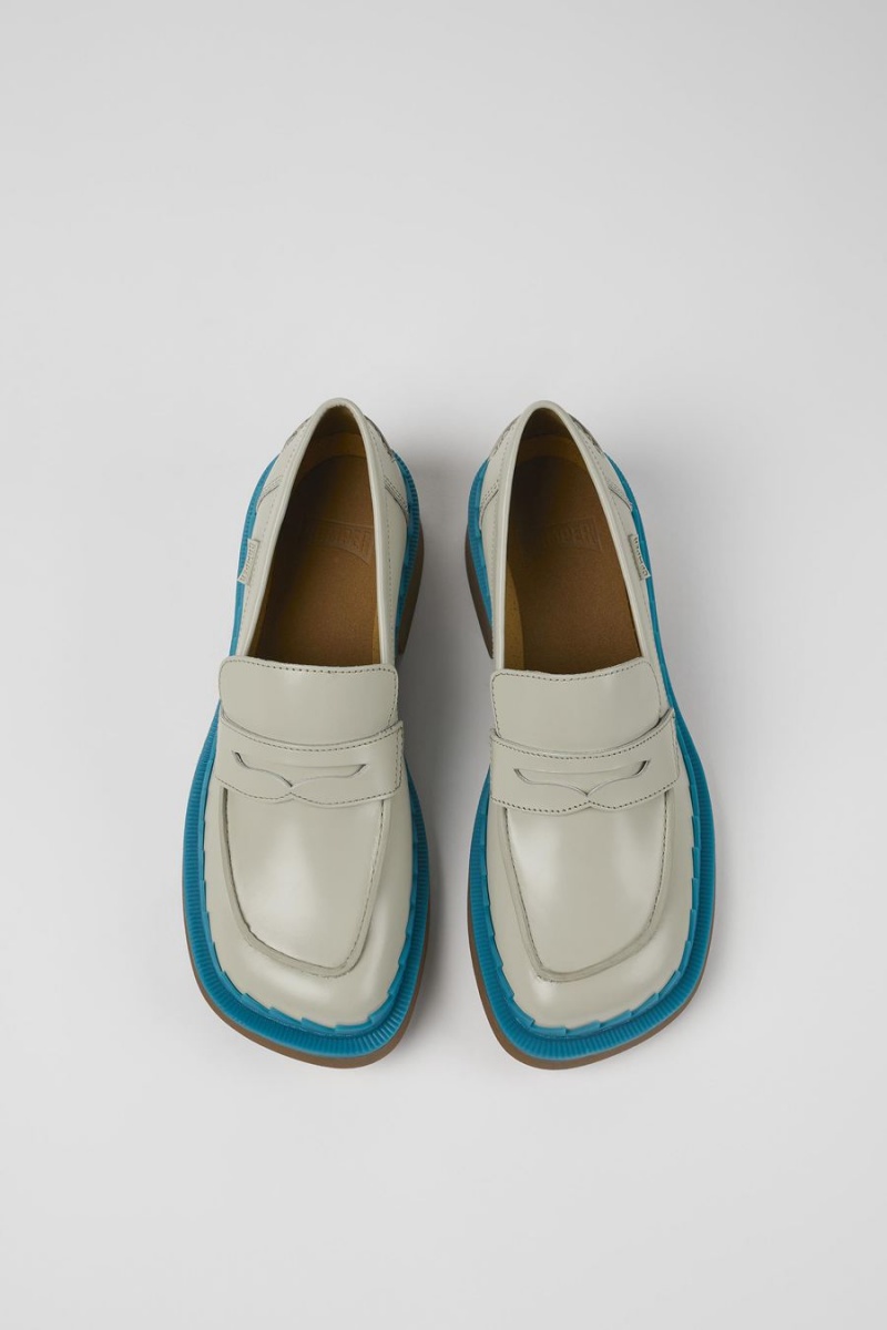 Mocasines Camper Taylor Cuero Mujer Gris | ZURWM-9854