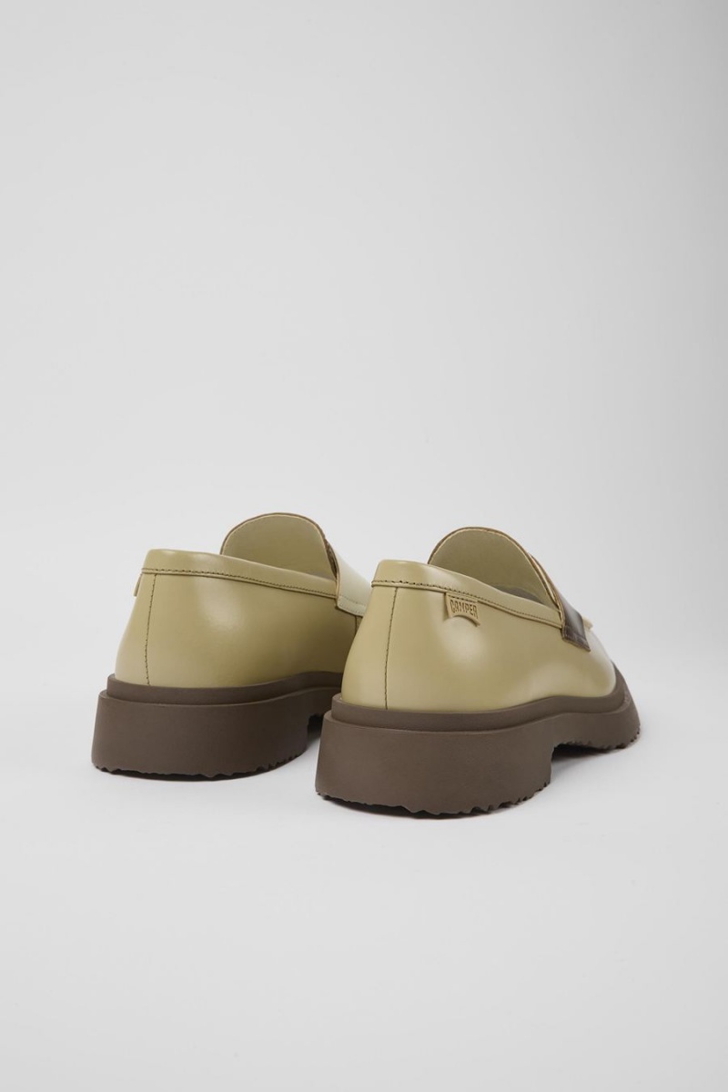 Mocasines Camper Twins Cuero Hombre Beige | XAGCU-2076