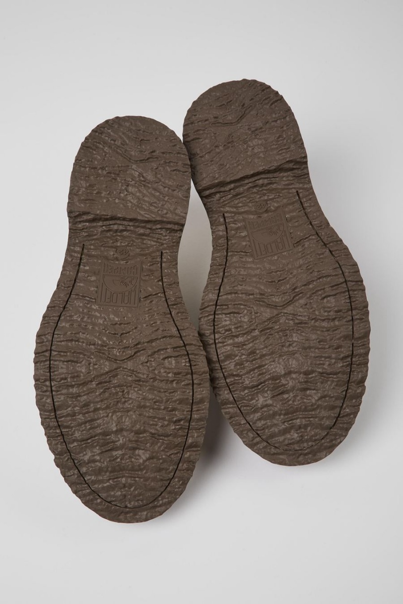 Mocasines Camper Twins Cuero Hombre Beige | XAGCU-2076