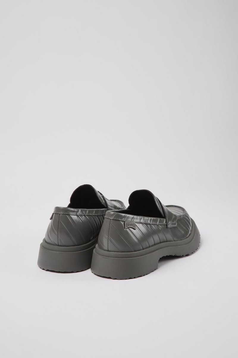 Mocasines Camper Twins Cuero Hombre Gris | PXZDQ-4251