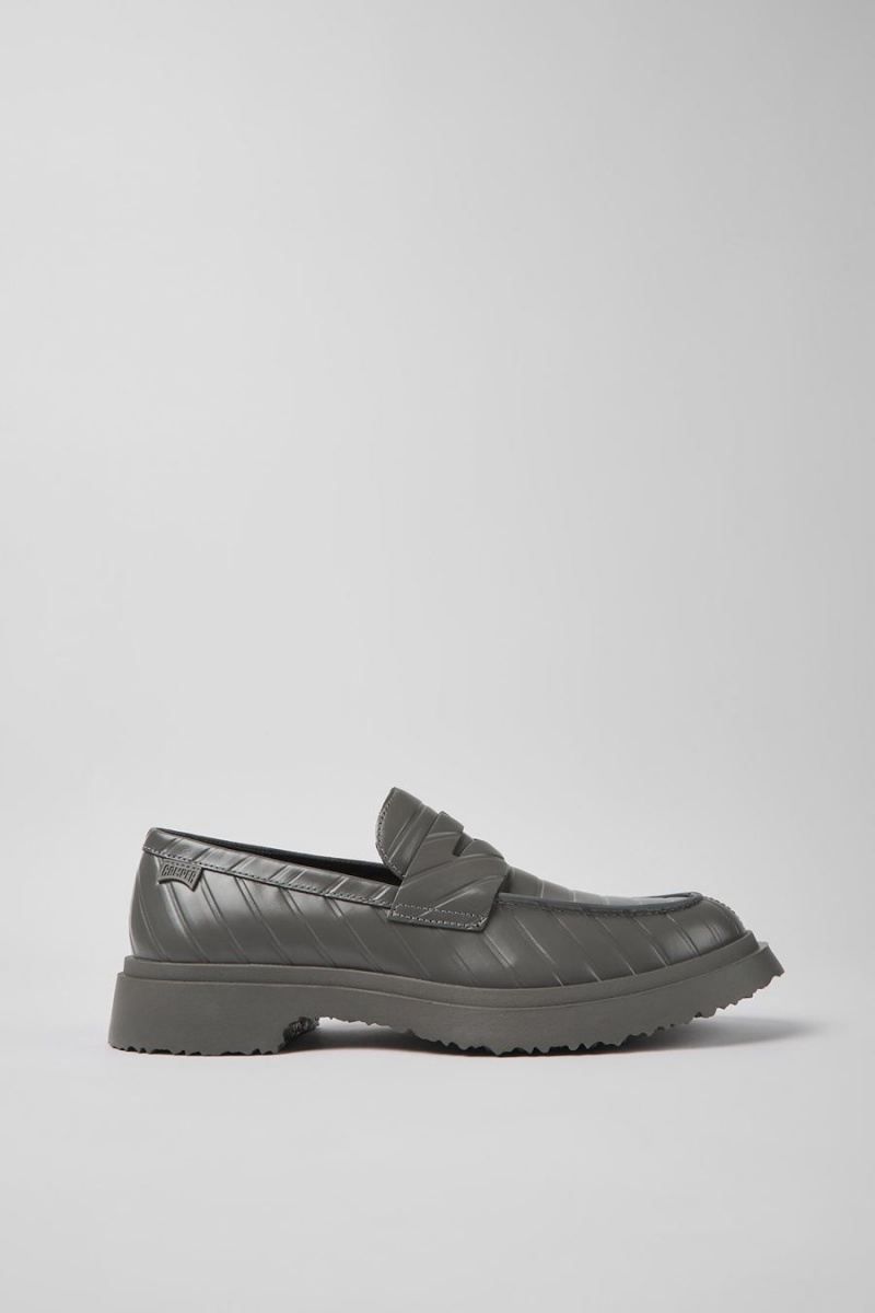 Mocasines Camper Twins Cuero Hombre Gris | PXZDQ-4251