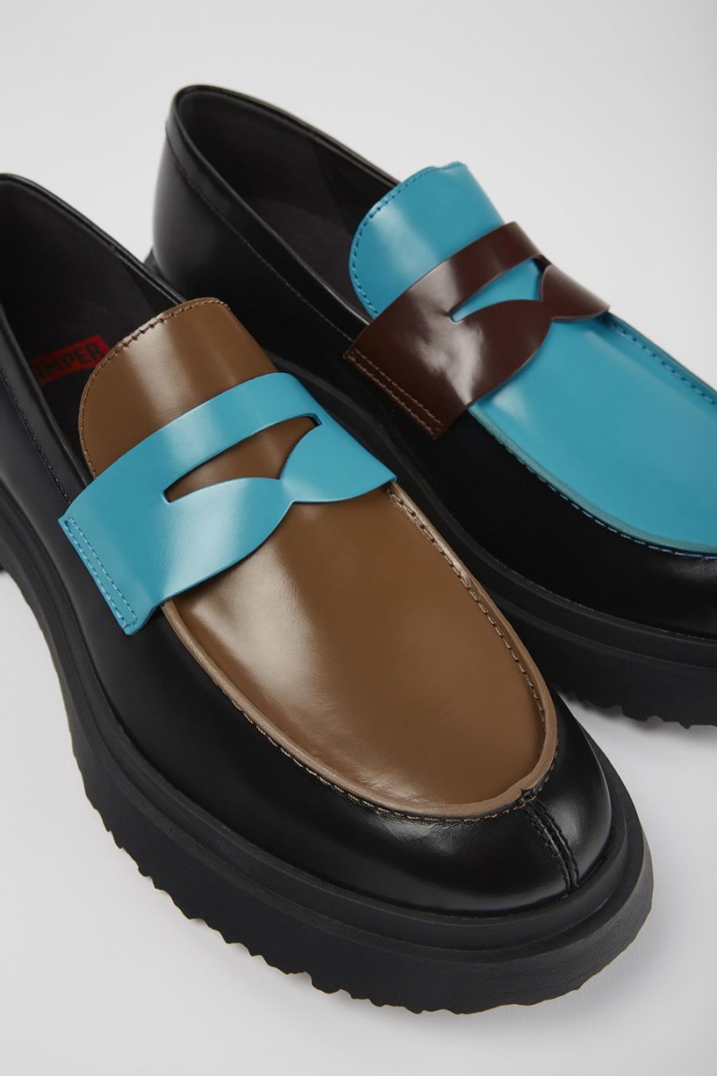 Mocasines Camper Twins Cuero Hombre Multicolor | LVGMZ-0498