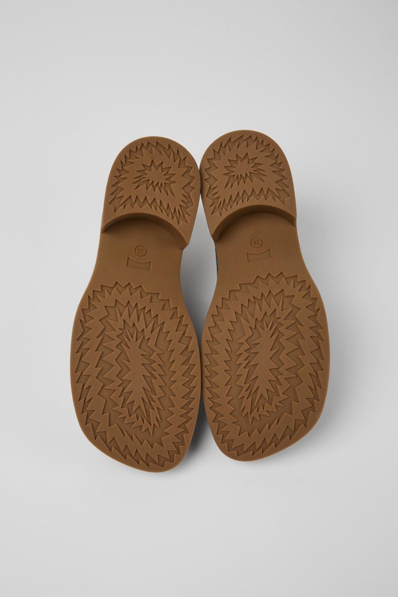 Mocasines Camper Twins Cuero Mujer Marrones | ALJYS-2814