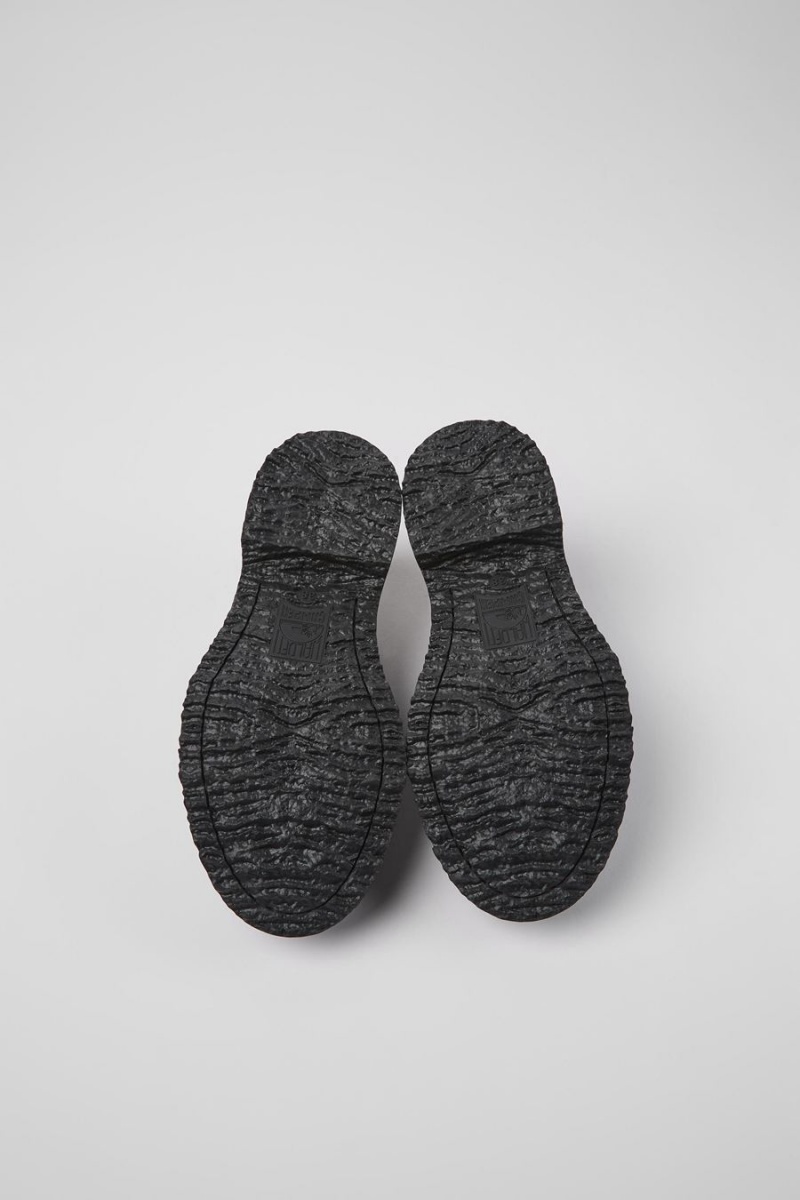 Mocasines Camper Twins Cuero Mujer Negras | CUGEK-3190