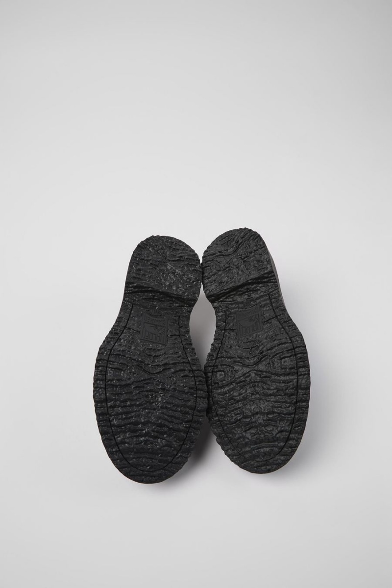 Mocasines Camper Twins Cuero Mujer Negras | SFVJN-3798
