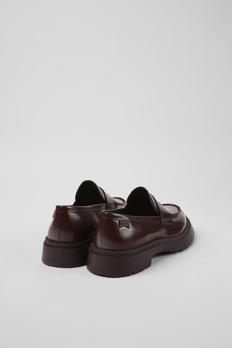 Mocasines Camper Walden Cuero Hombre Burdeos | XGRFJ-6052