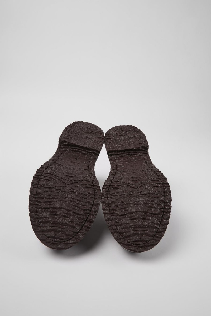 Mocasines Camper Walden Cuero Hombre Burdeos | XGRFJ-6052