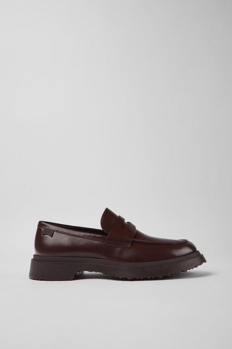 Mocasines Camper Walden Cuero Hombre Burdeos | XGRFJ-6052